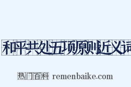 和平共处五项原则近义词是什么意思的图片